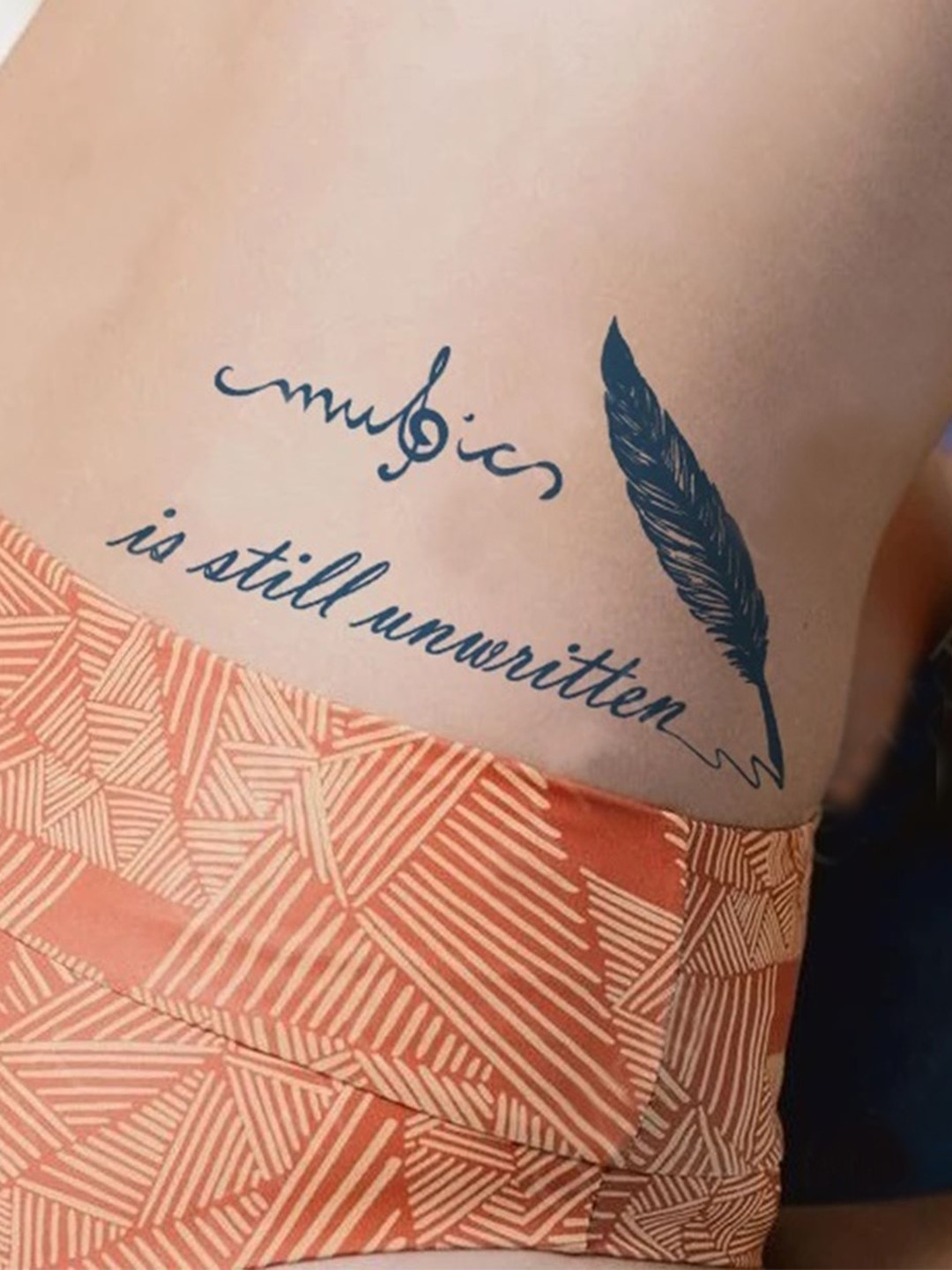 LICK Realistic Semi Temporary  Matte Blue Finish Body Tattoos