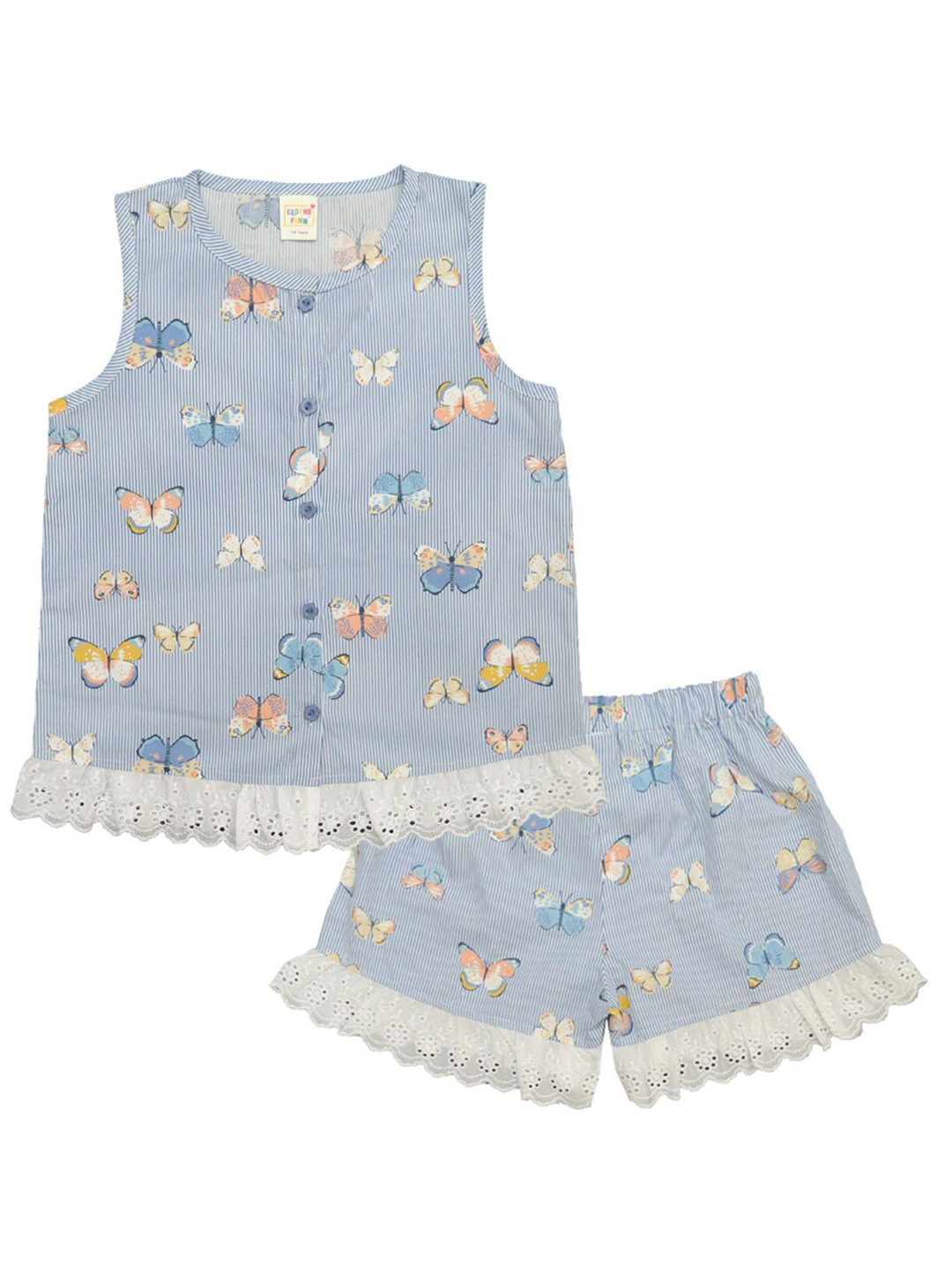 Clothe Funn Girls Printed Top With Shorts