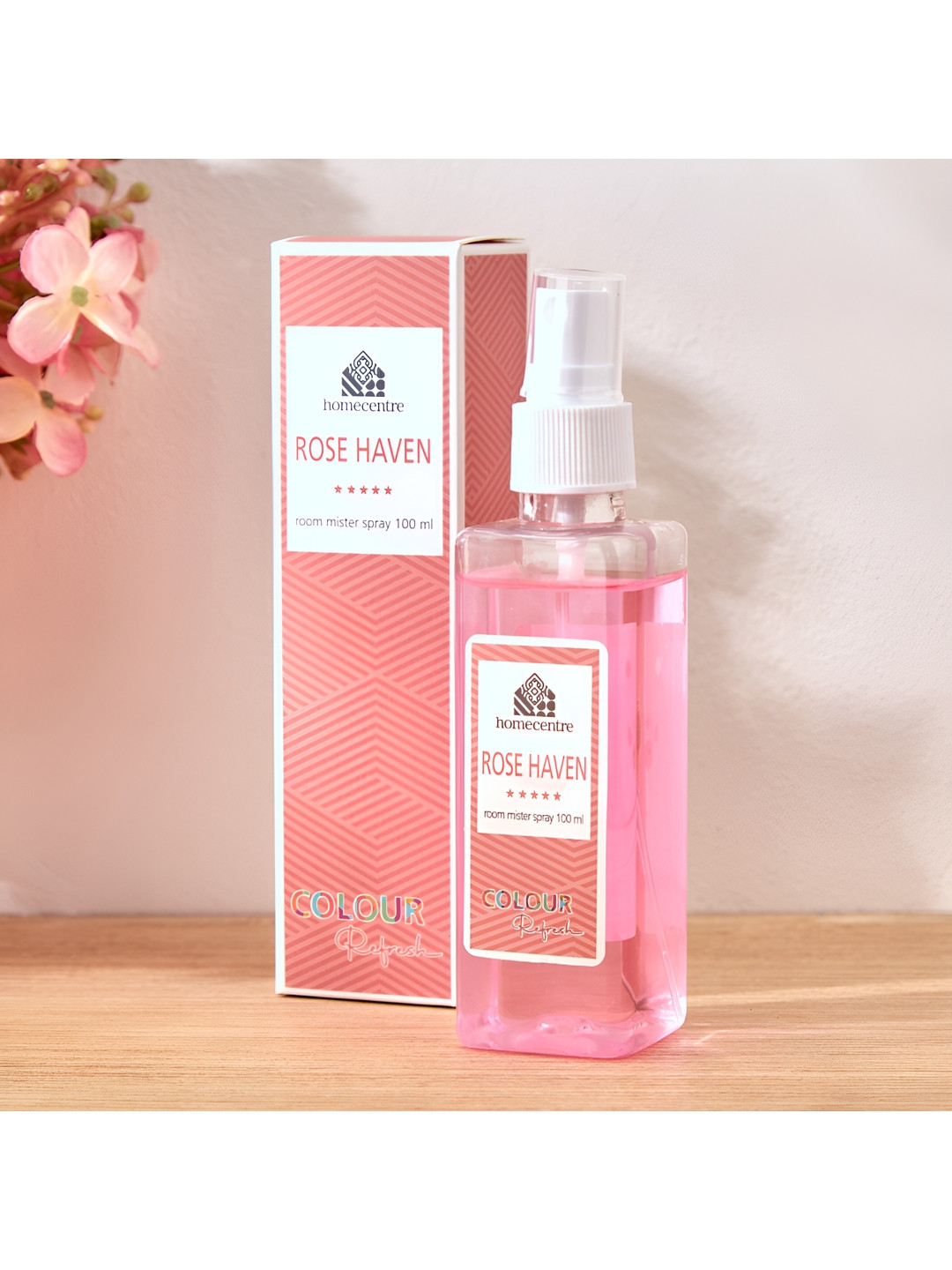 Home Centre Colour Refresh Pink & Transparent Rose Heaven Home Fragrances 100 ml