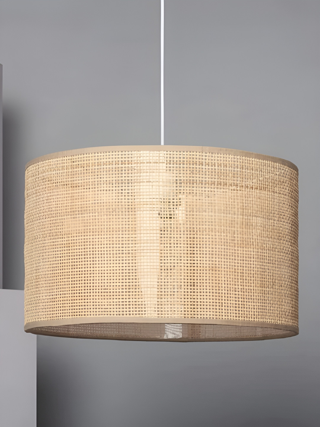 akway Beige Wooden Contemporary Ceiling Lamp