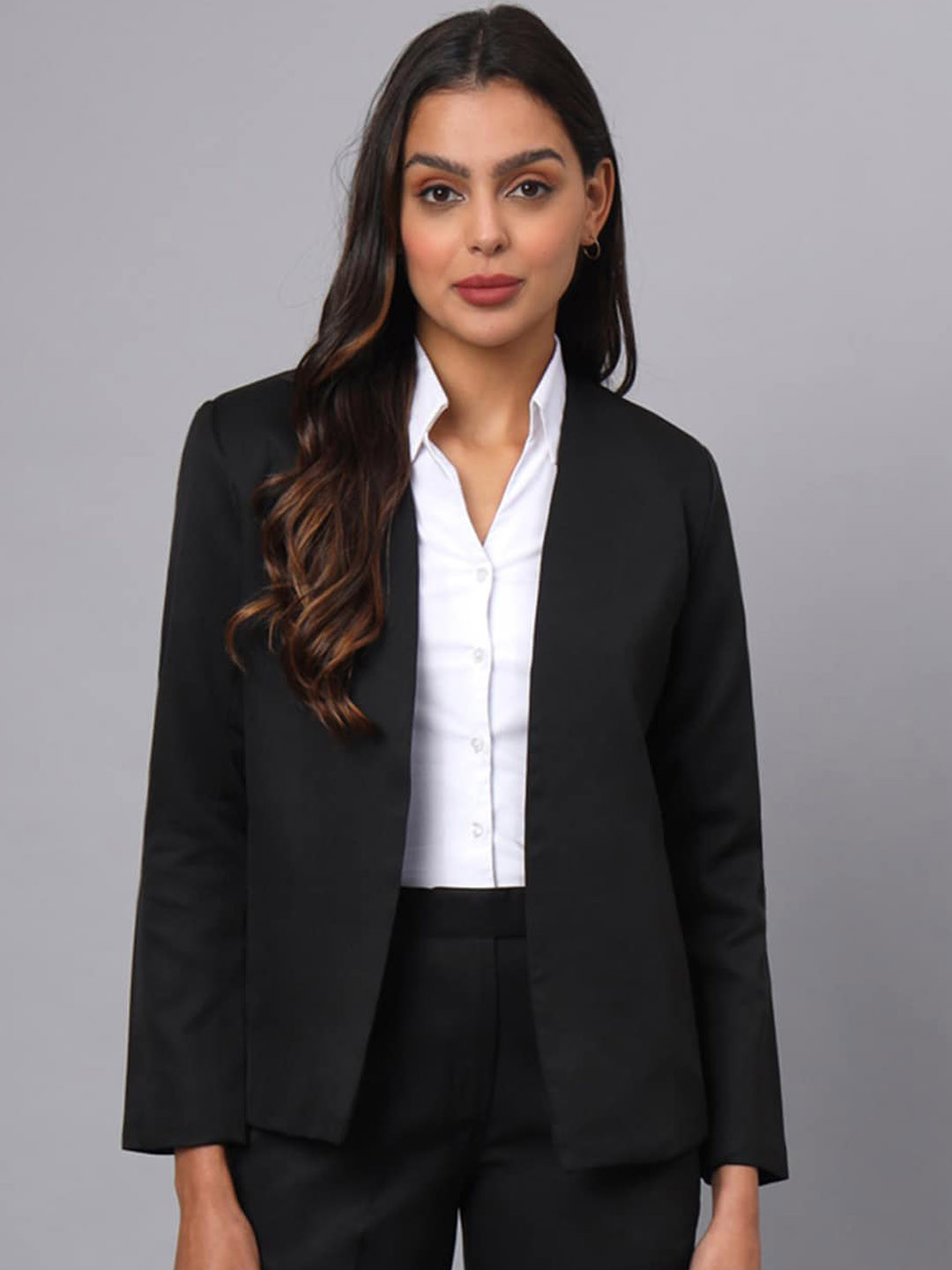 BRINNS Long Sleeves Open Front Formal Blazer