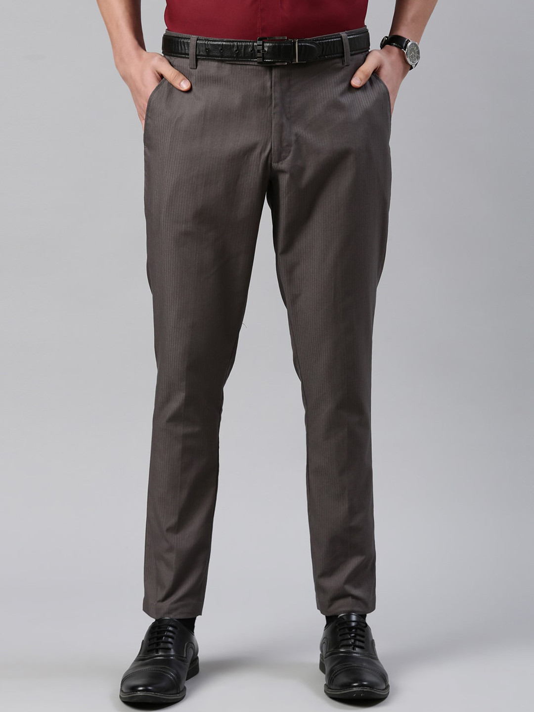 WHITE HEART Men Smart Slim Fit Formal Trouser