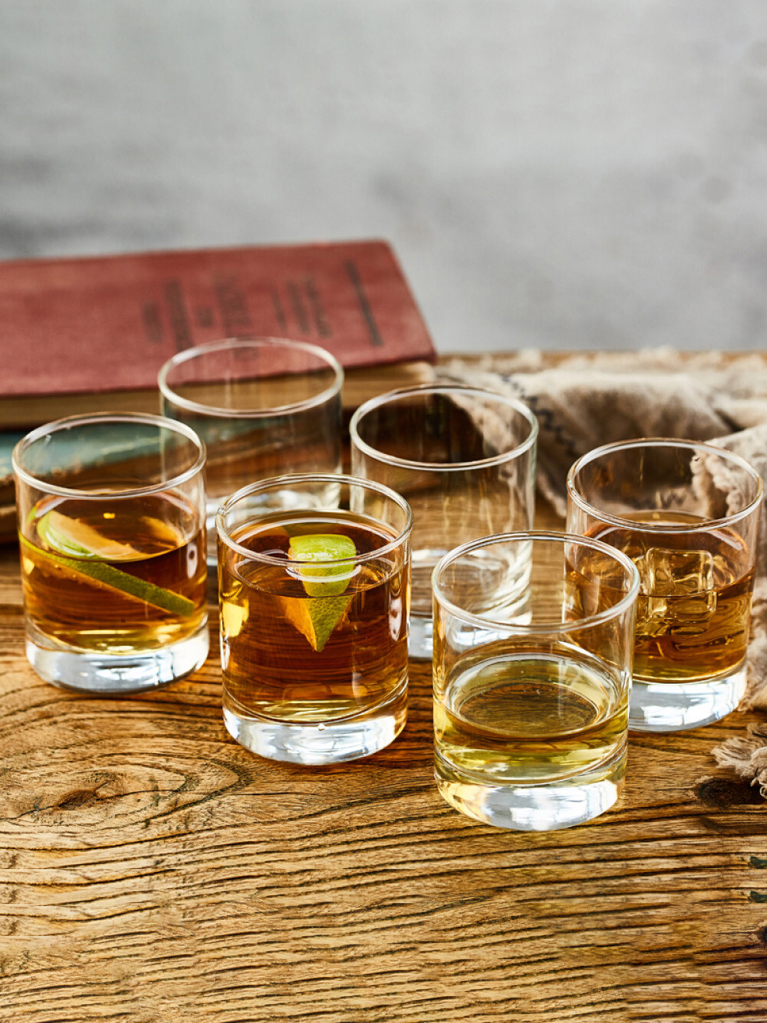 PERICAL Transparent 6 Pcs Whisky Glasses 300 ml