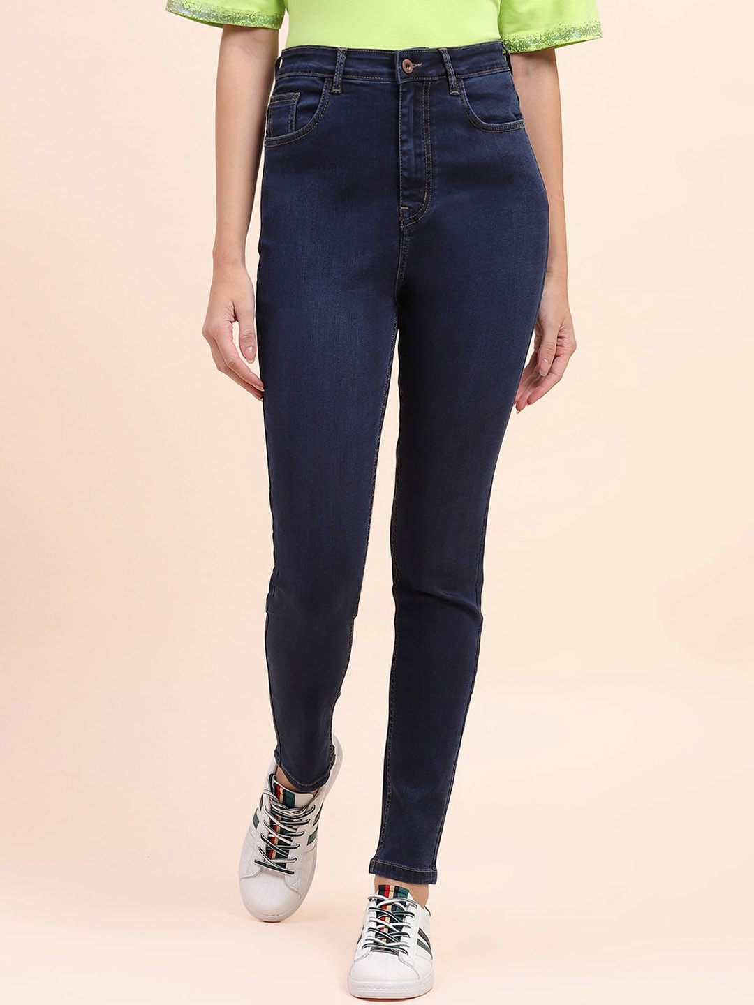 CAMLA Women Skinny Fit Mid-Rise Stretchable Jeans