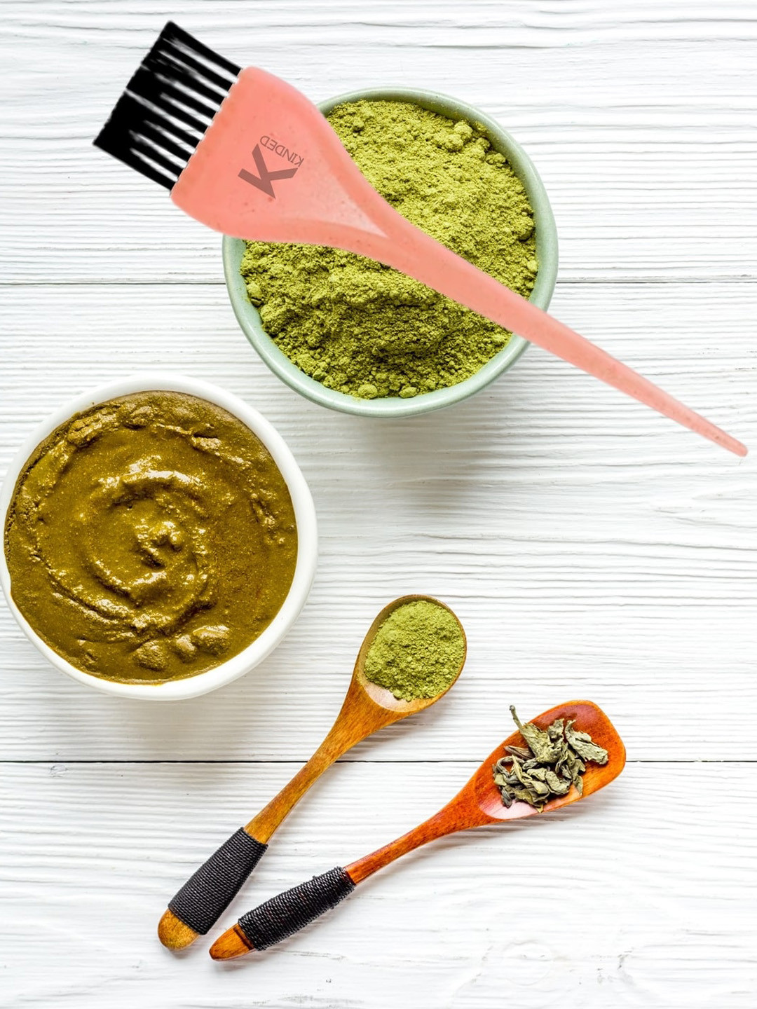 KINDED Set Of 2 Mehndi Henna Bleach Hair Dye Brush