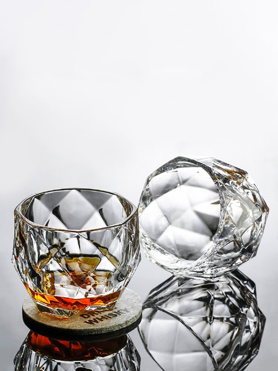 PERICAL 6-Pcs Transparent Textured Whisky Glass 350ml Each