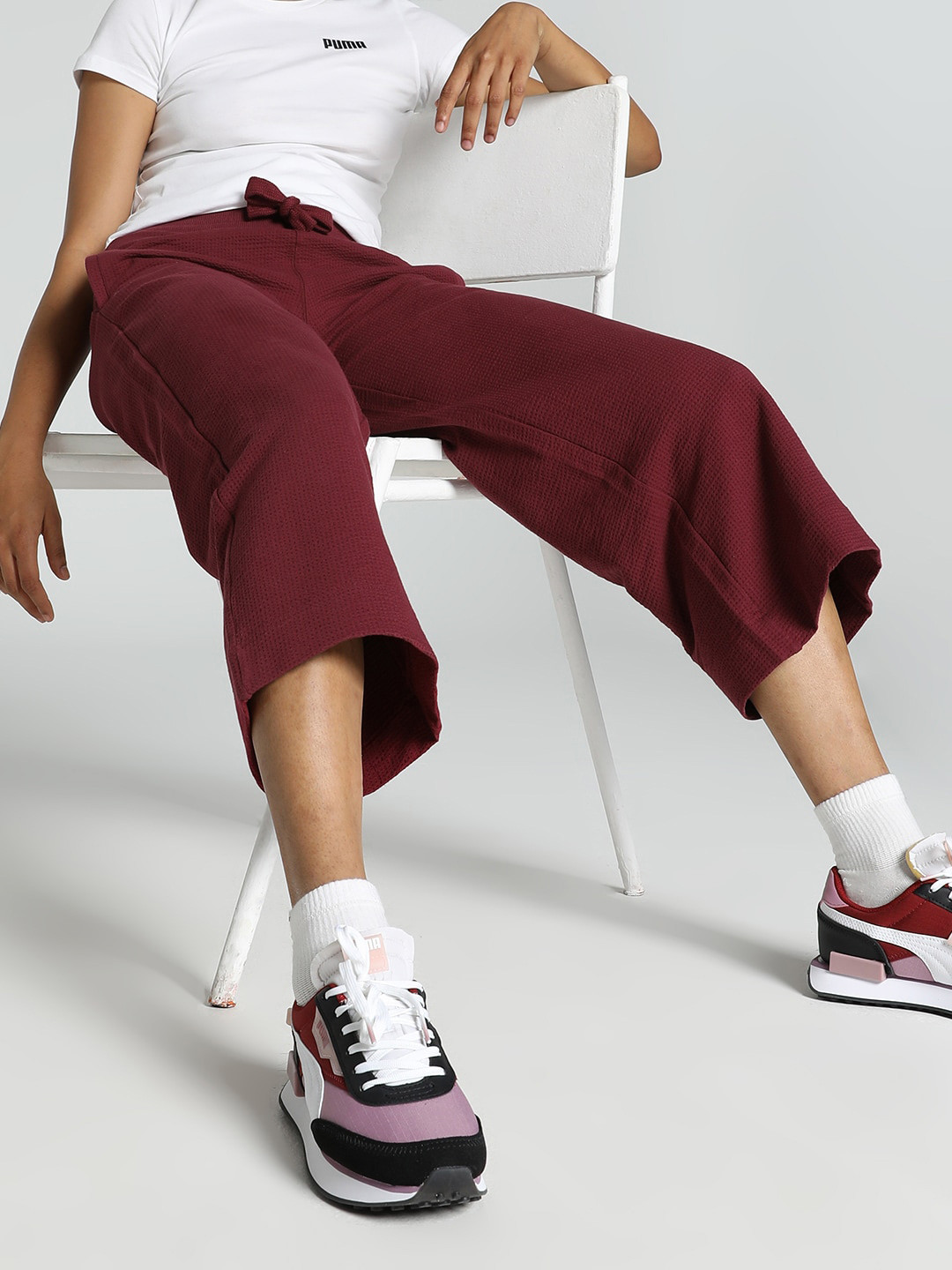 Puma Women Wide-Leg 7/8 Pants