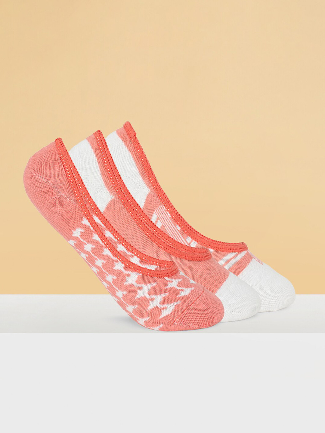 Honey by Pantaloons Women Pack Of 3 Patterned Shoe Liners