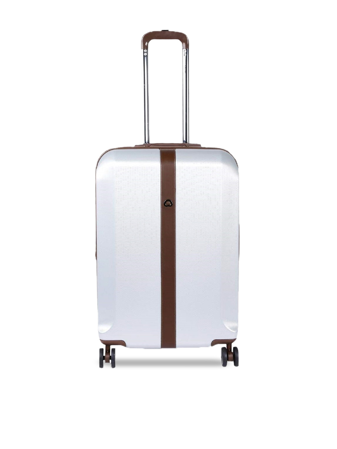 DELSEY PARIS PROMENADE HARD Large Check-in Expandable Suitcase - Hard-Sided Silver Polycarbonate Trolley with TSA Lock
