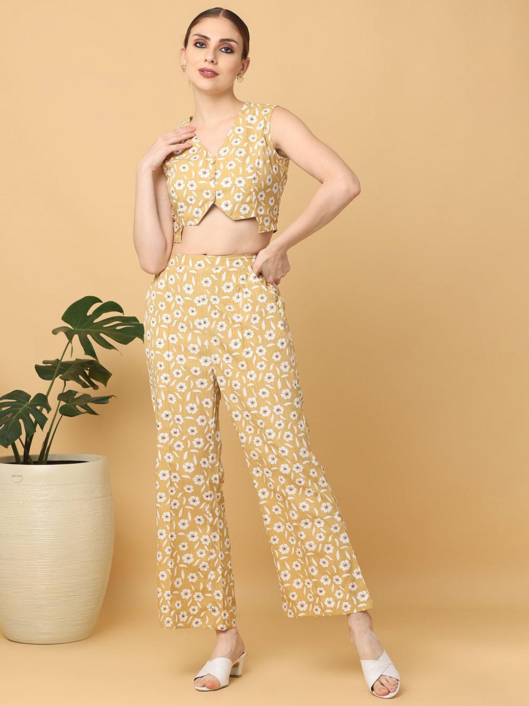 Cora Floral Printed Top & Trousres Co-Ords Set