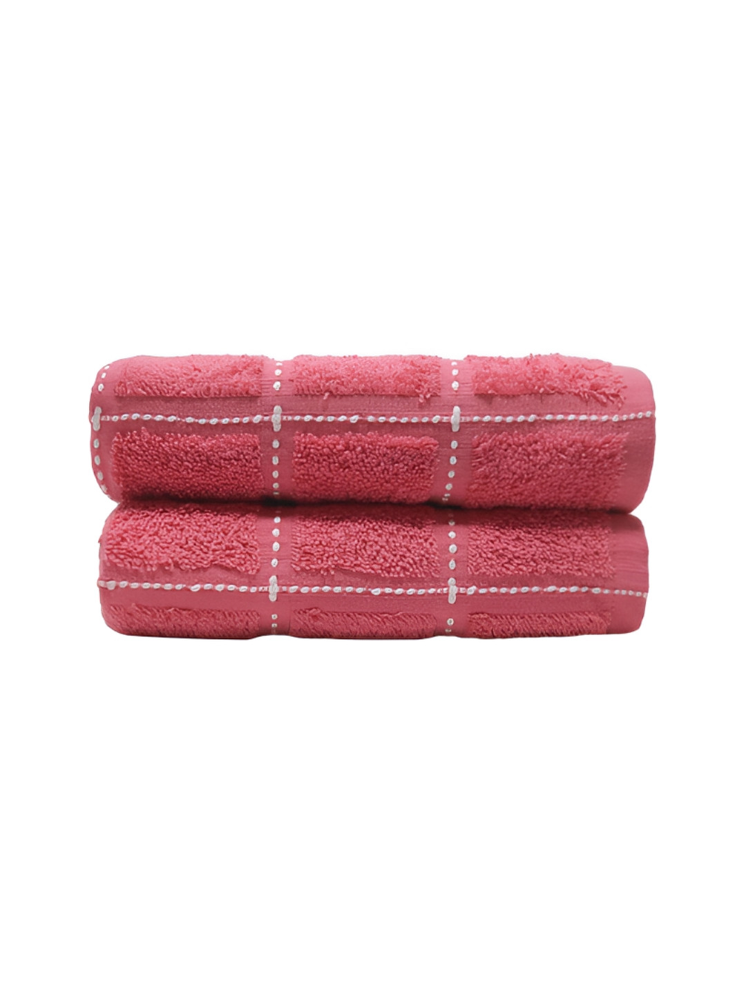 MYTRIDENT 2-Pcs Camellia Rose Patterned Pure Cotton Hand Towel