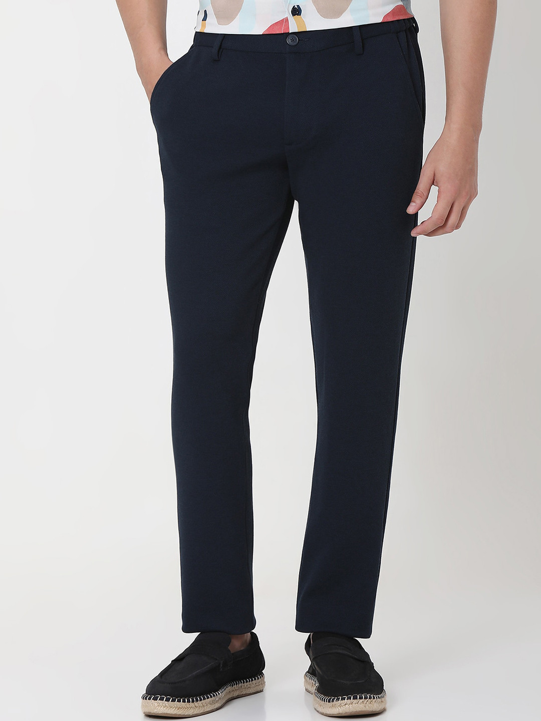 Mufti Men Slim Fit Mid-Rise Chino Trouser