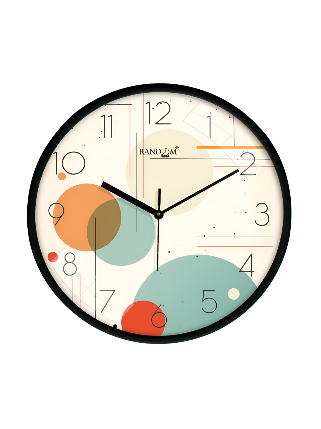 RANDOM Classic & Modern Stylish Plastic Large Display Round Battery Analogue Wall Clock-30cm