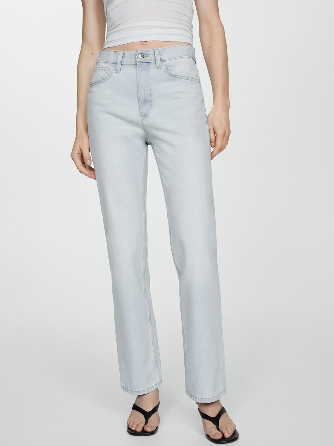 MANGO Women Heavy Fade Cotton Jeans