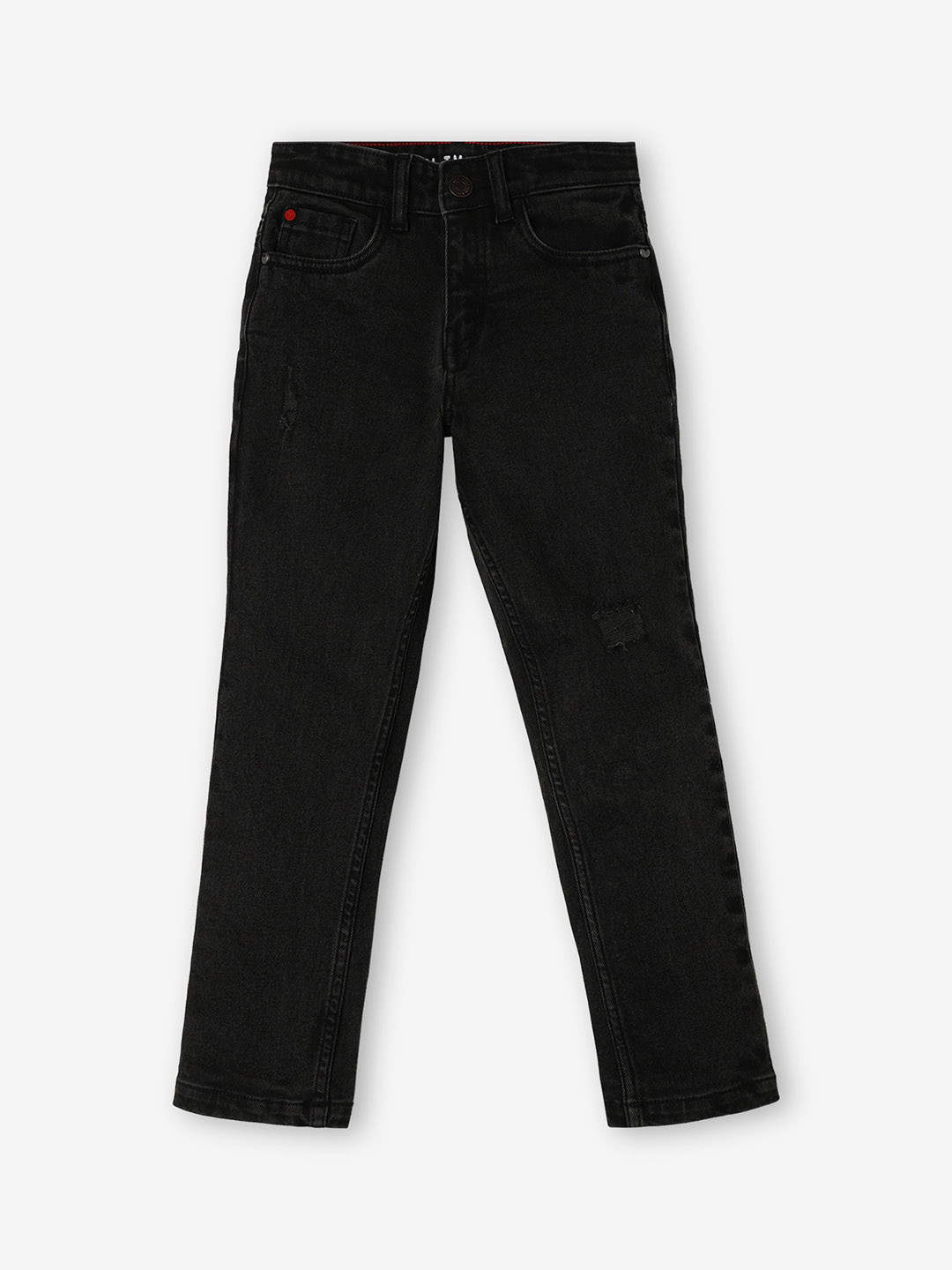 Ed-a-Mamma Boys Black Comfort Clean Look Stretchable Denim Jeans
