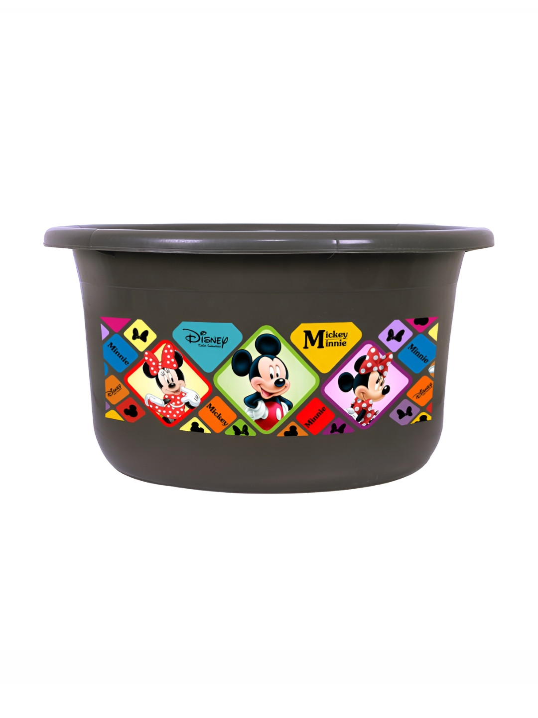 Kuber Industries Grey Printed Round Bath Tub