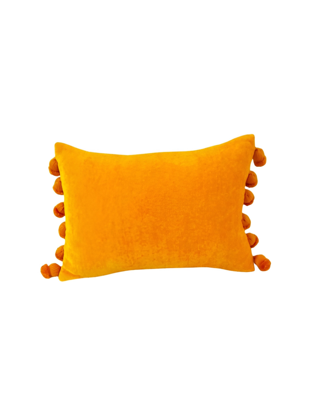 THROWPILLOW Yellow Cotton Breathable Rectangle Cushion Cover -12x20In
