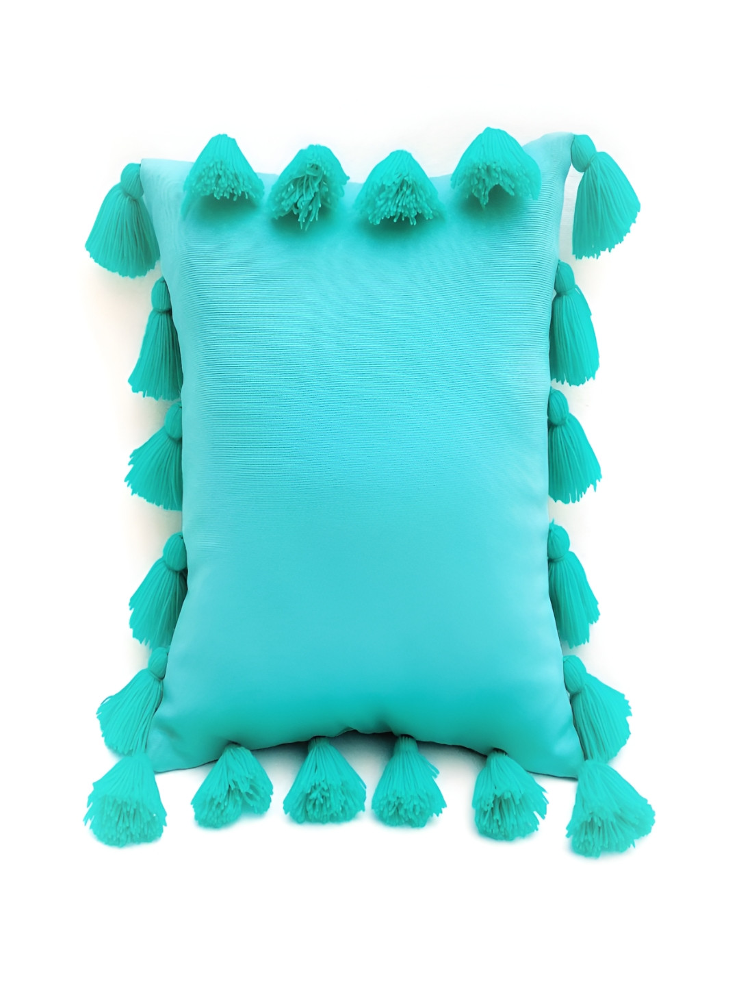 THROWPILLOW Turquoise Blue Polyester Quick-Dry Square Cushion Cover -16x16In