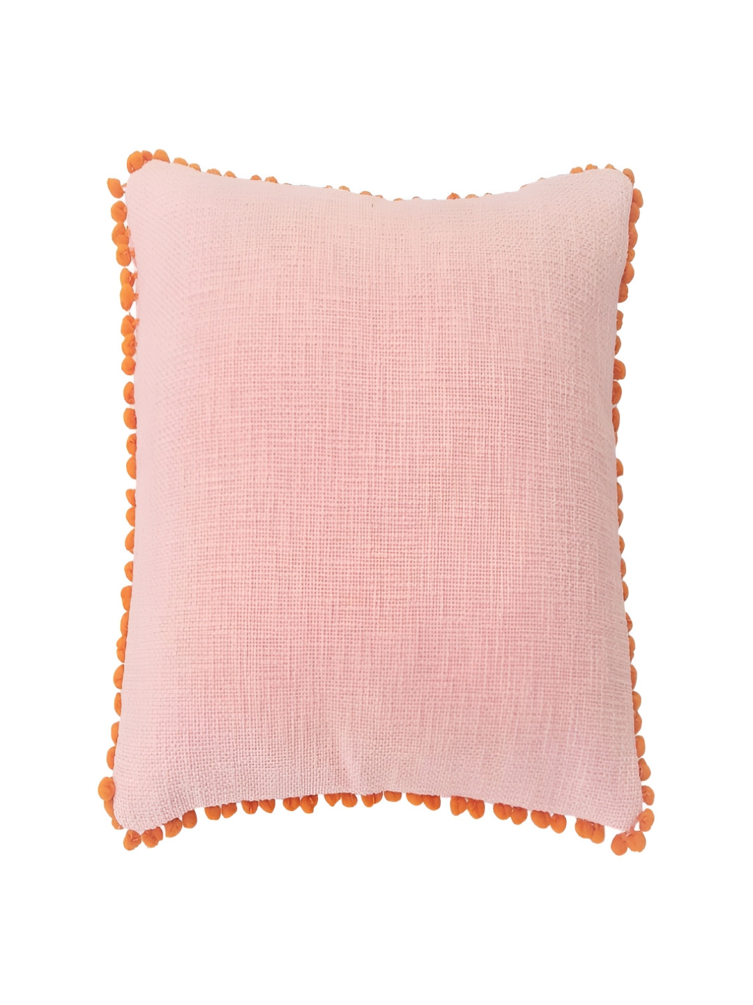 THROWPILLOW Peach Polyester Fade Resistant Rectangle Cushion Cover -16x16In