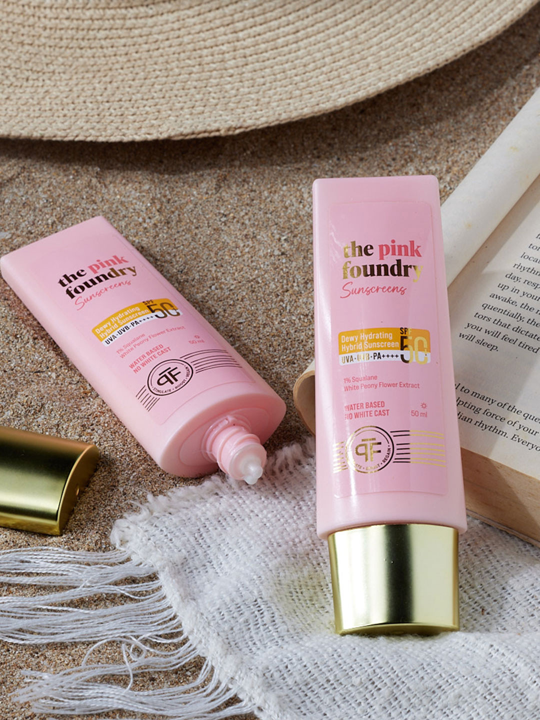 The Pink Foundry Dewy Hydrating Hybrid Sunscreen  With SPF 50+  PA++++ -50 ml