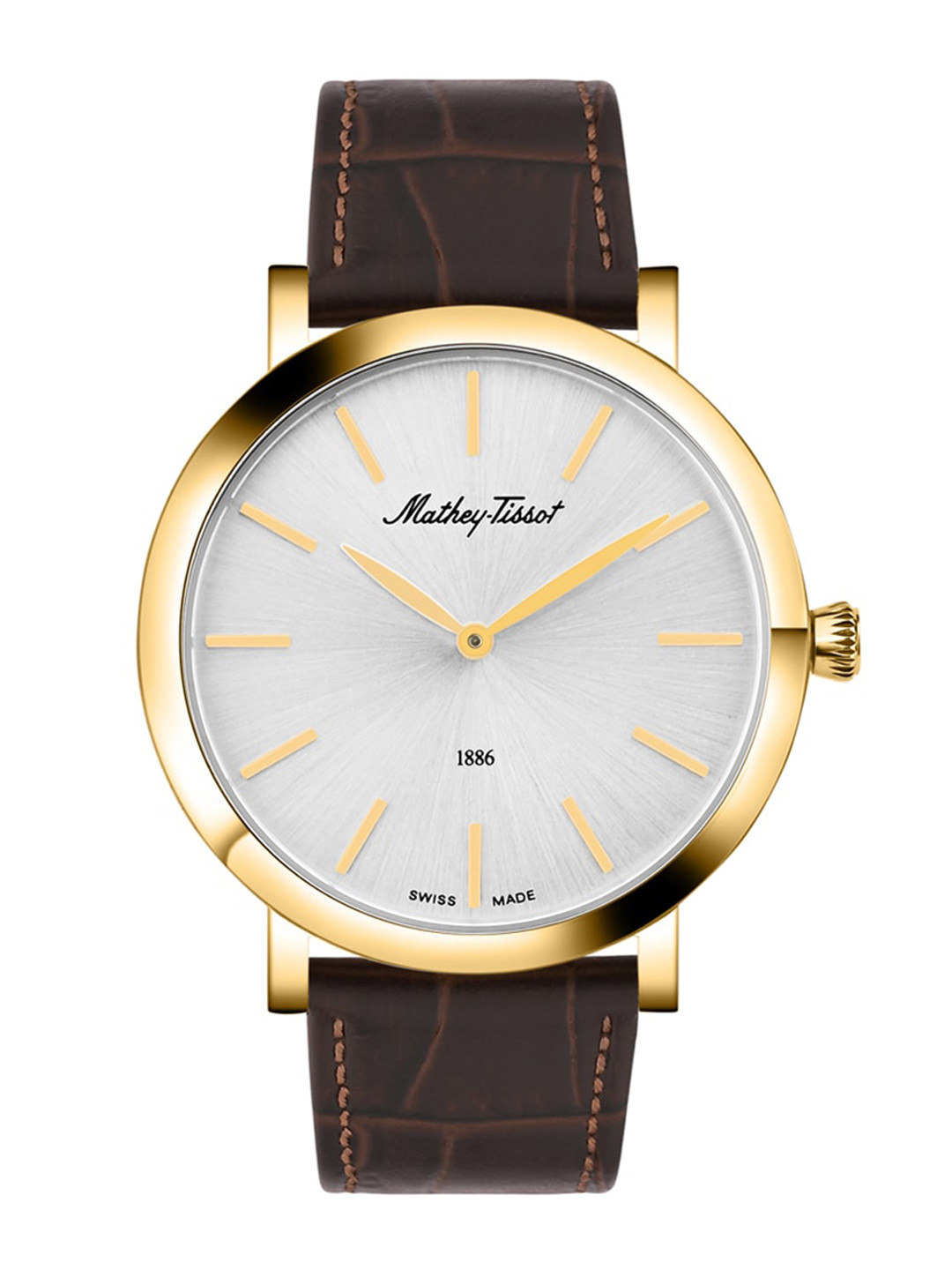 Mathey-Tissot Swiss Made Men Leather Straps Analogue Watch H7916PLYS