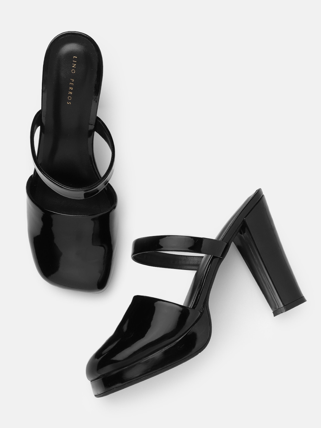 Lino Perros Open Back Block Heel Mary Janes