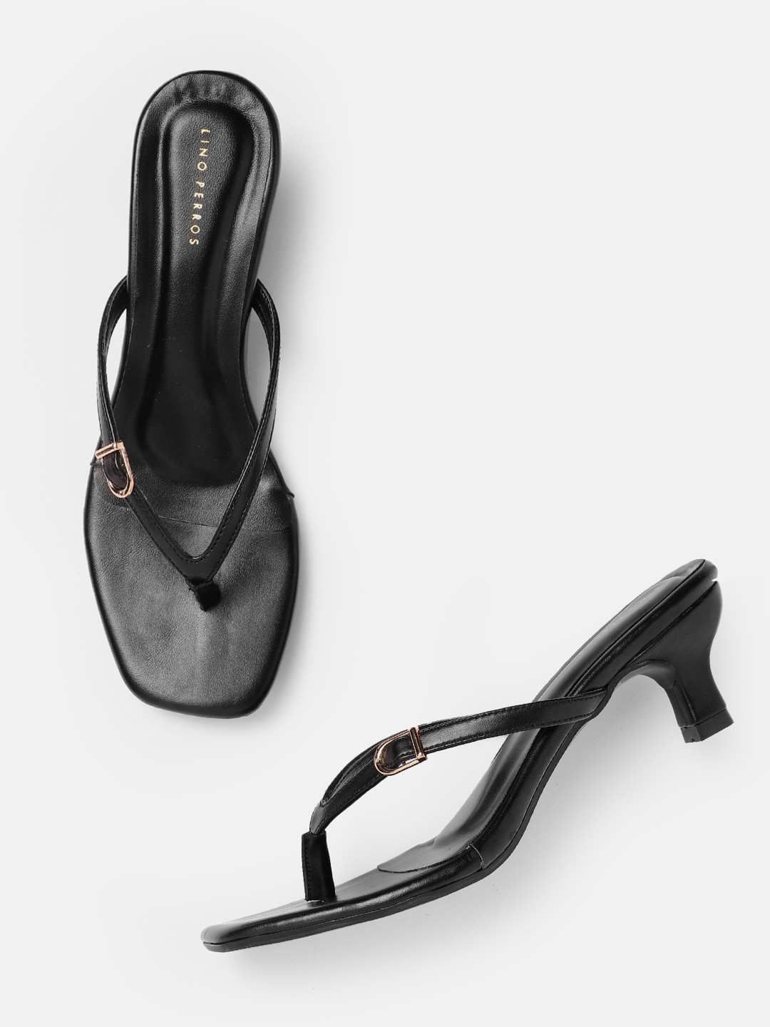 Lino Perros Kitten Heels with Buckles
