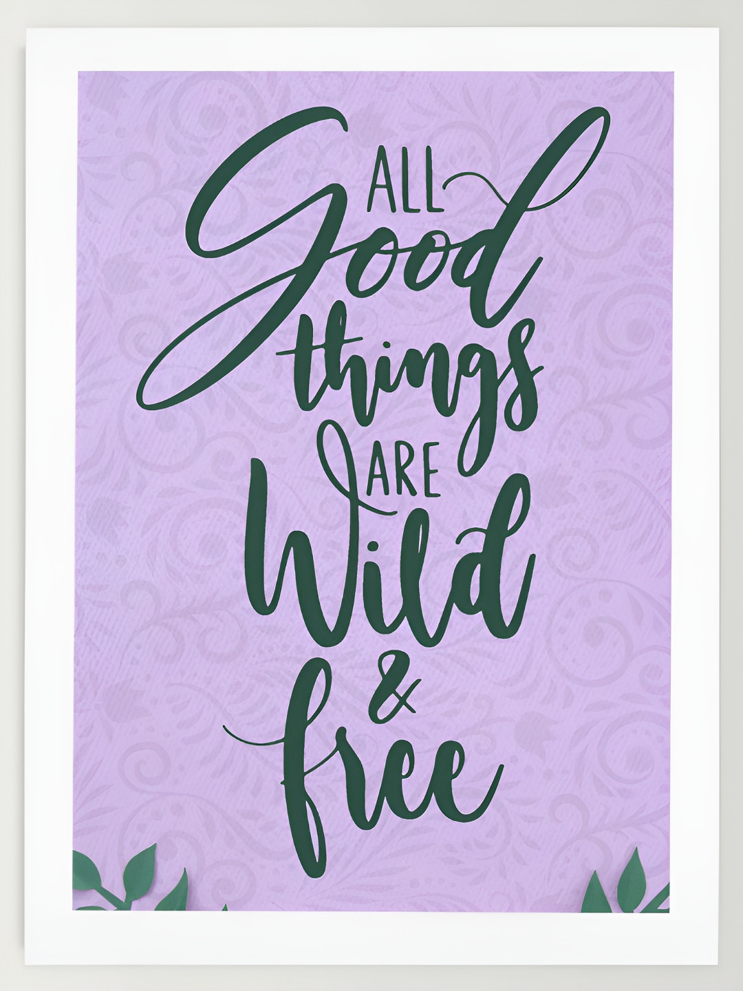 DecorTwist Blue & White Inspirational Quotes Printed Poster Framed Wall Art