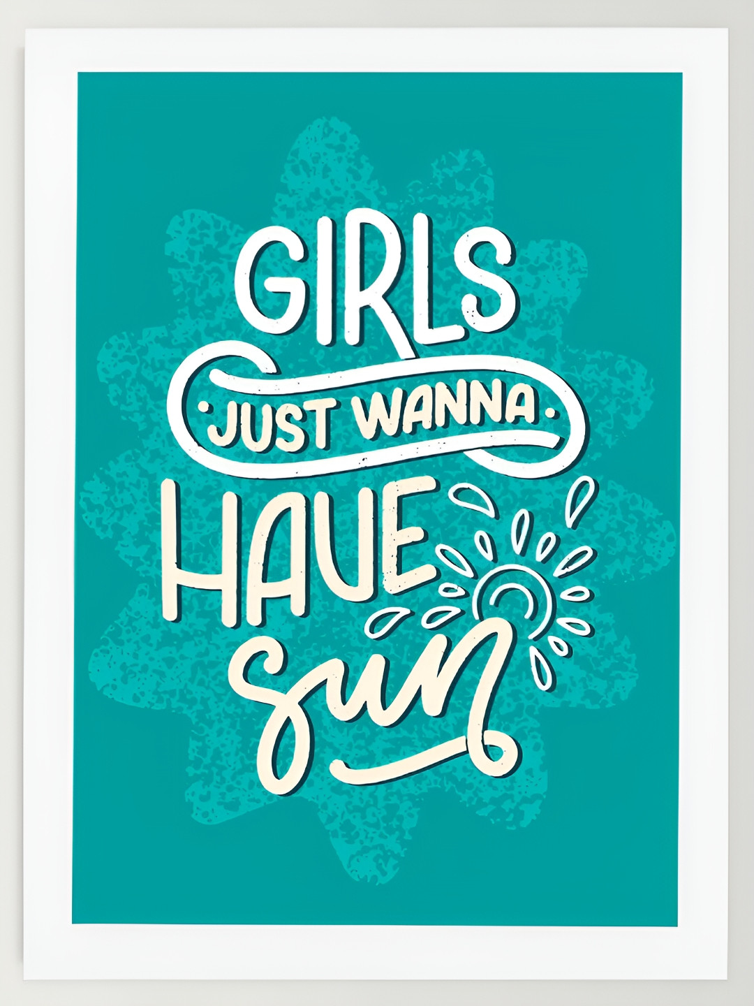 DecorTwist Blue & White Quotes Printed Poster Framed Wall Art