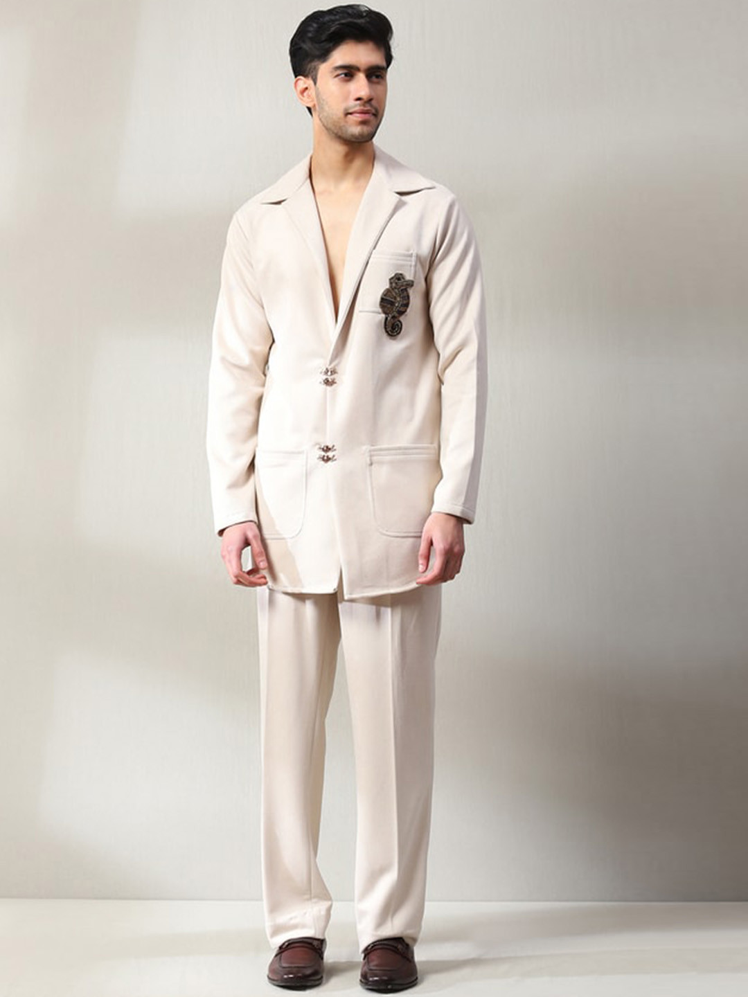 Soniya g Velvet Shirt & Trousers Co-Ords Set