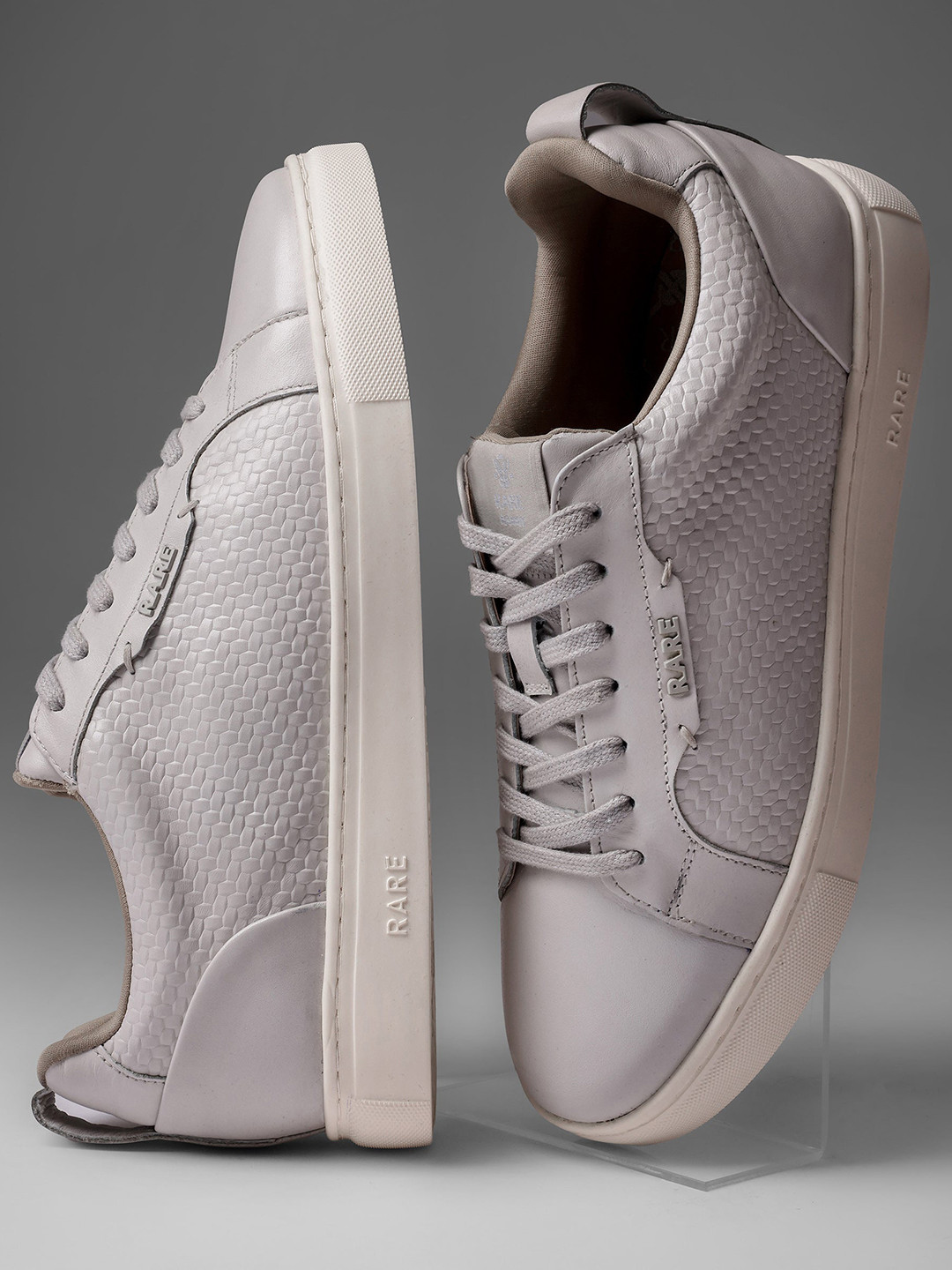 RARE RABBIT Men Rapso Leather Sneakers