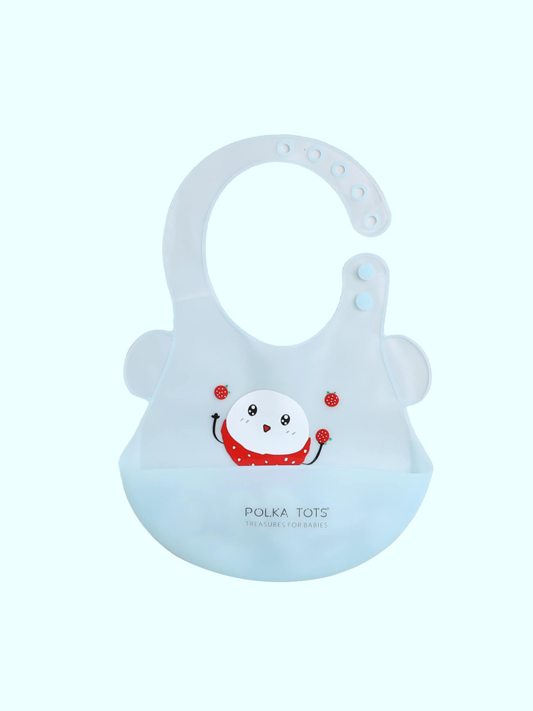 Polka Tots Kids Printed Silicon Waterproof Feeding Bibs