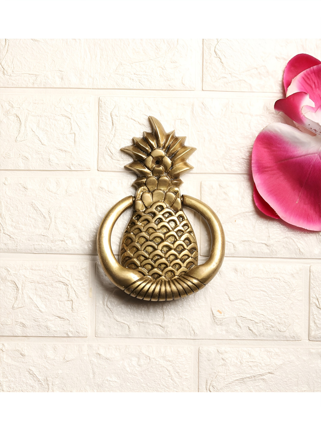 Two Moustaches Yellow Brass Door Knocker