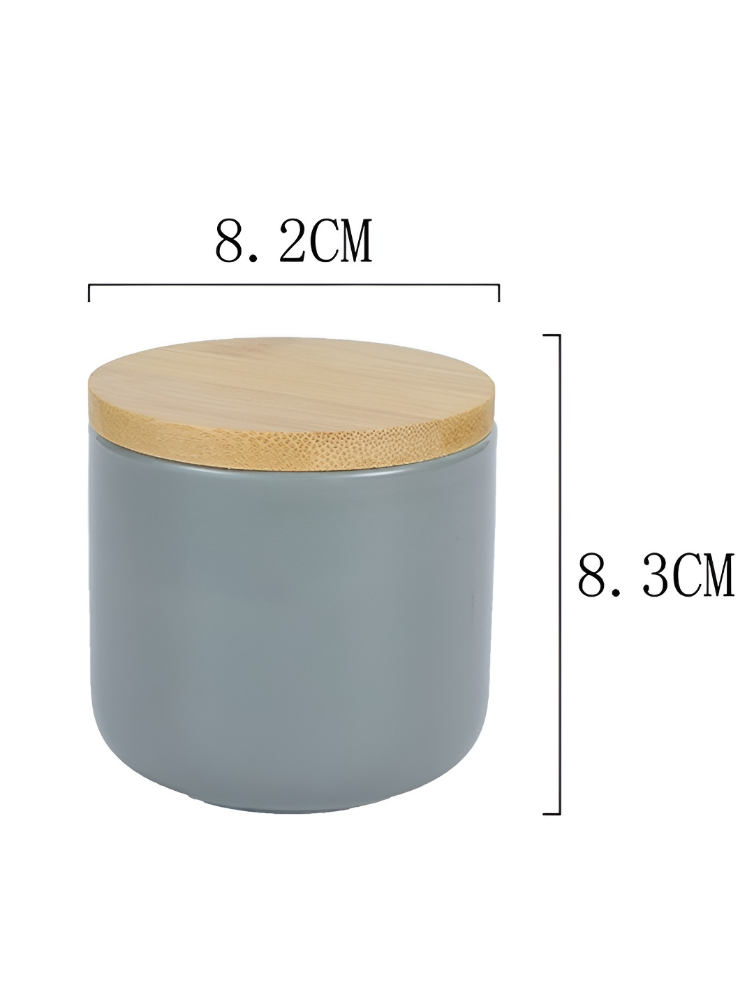 Aura Home Grey Ceramic Air Tight Clip-On Canister-260ml