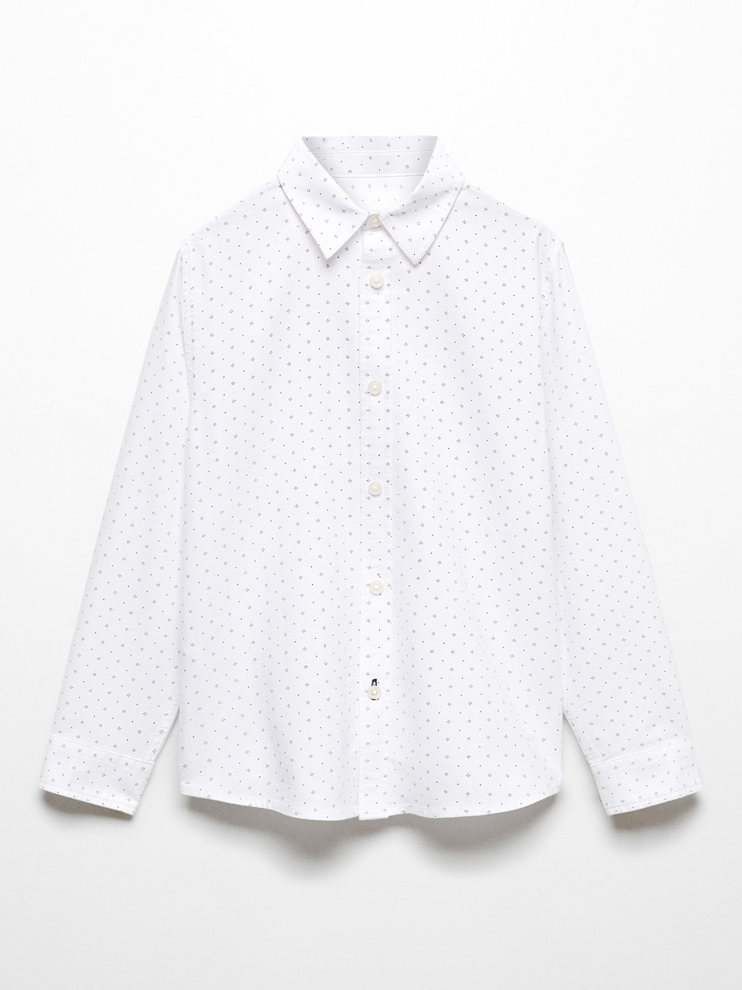 Mango Kids Boys Ditsy Geometric Printed Casual Pure Cotton Shirt