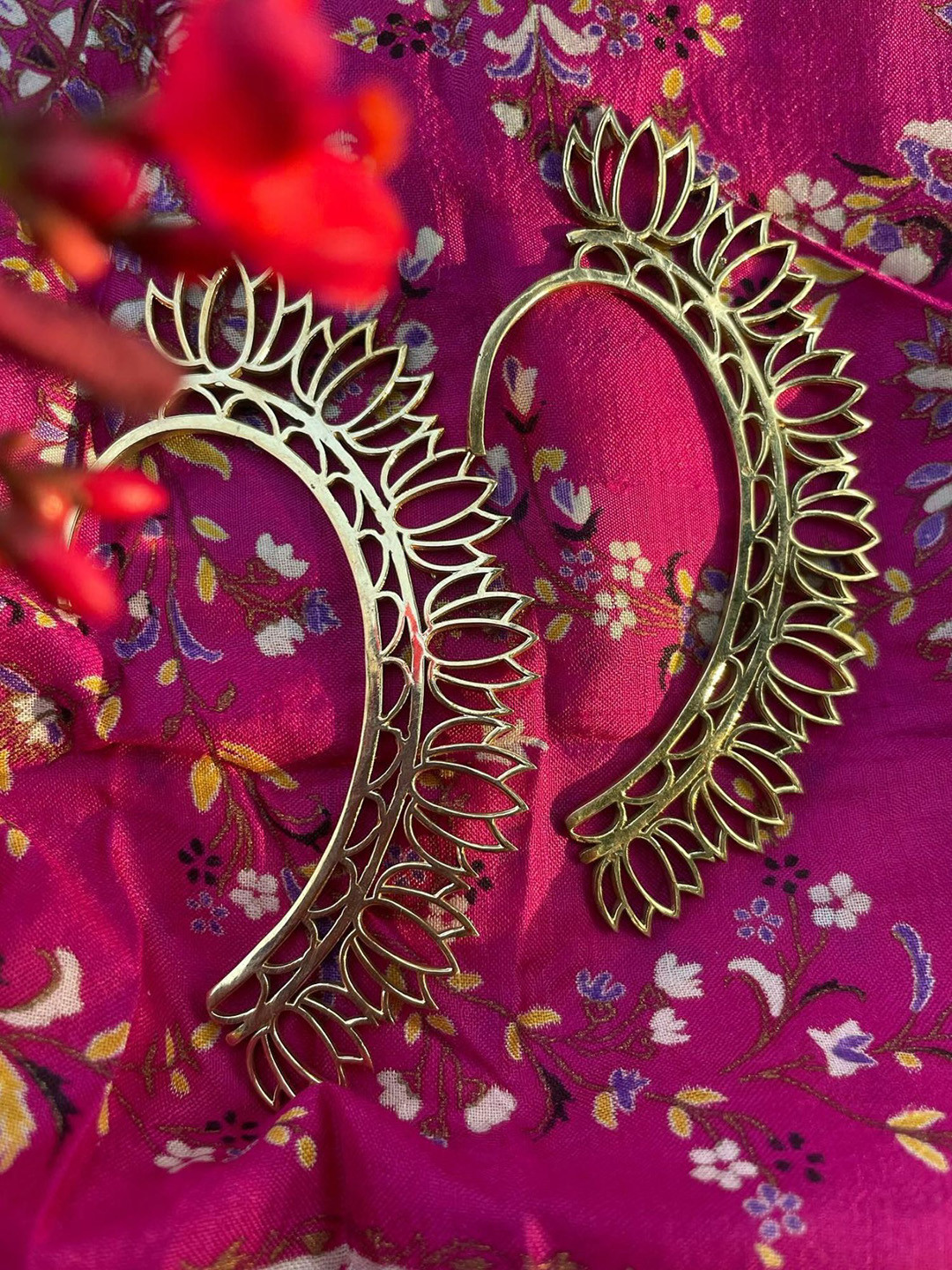 Studio One Love Gold-Plated Ear Cuff Earrings