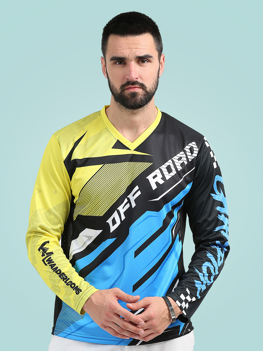 WANDERLOOMS Off Road Printed Jersey Riding Sports Tshirt