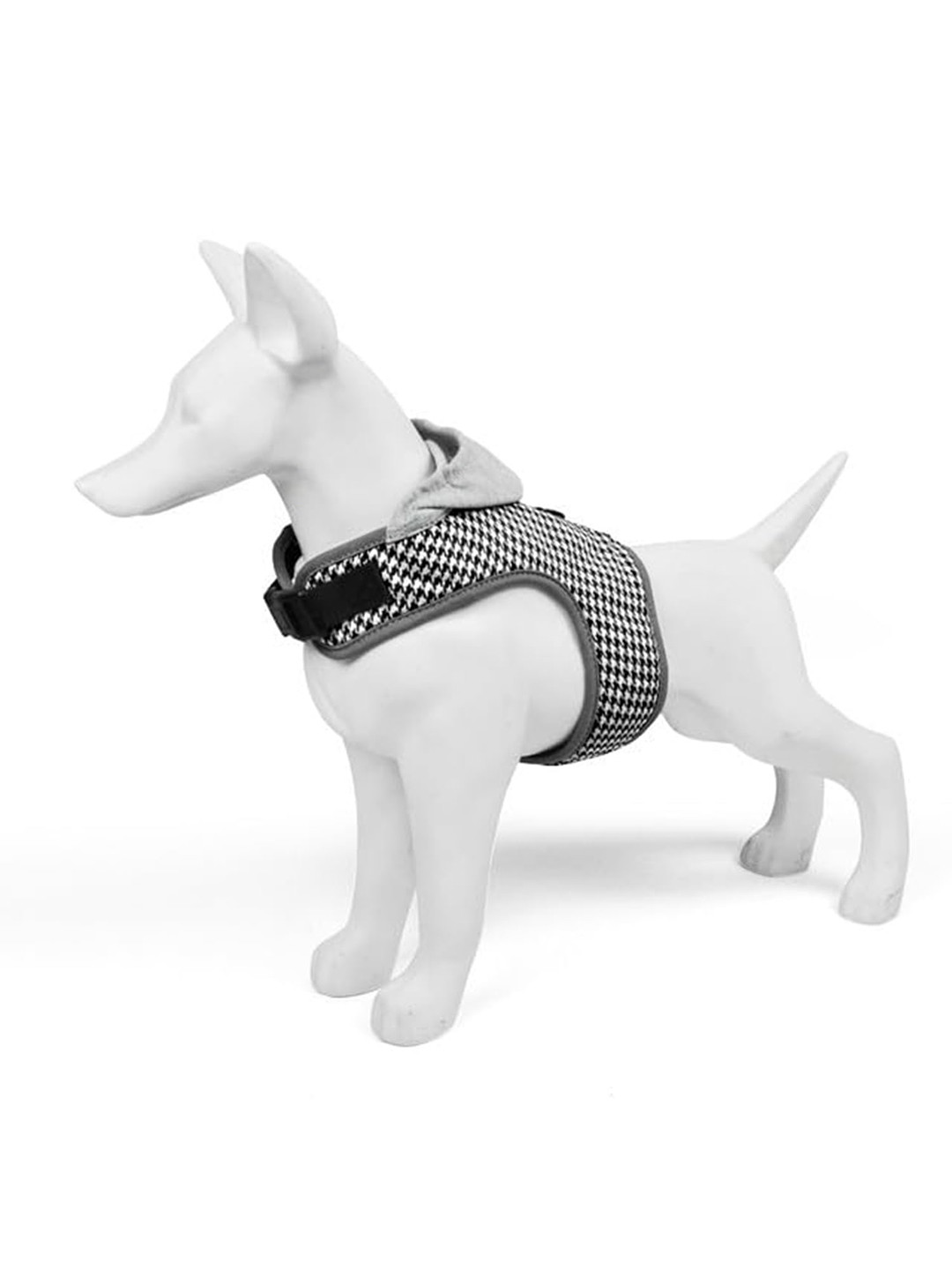 Emily pets Checked Adjustable Cat and Dog Vest Harness with Hood