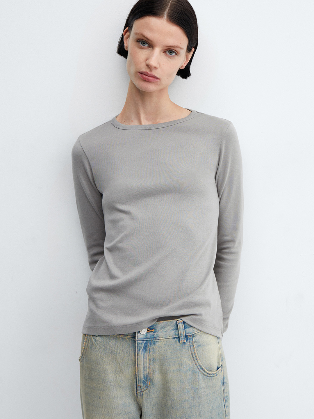 MANGO Regular Fit Full Sleeves T-shirt