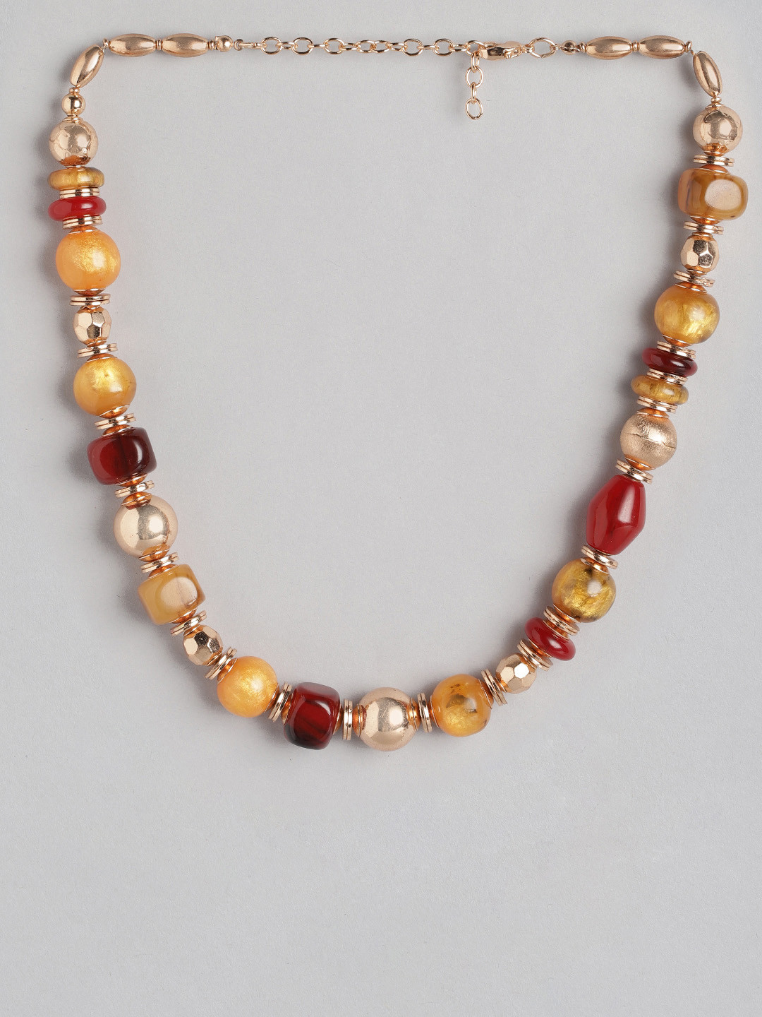 RICHEERA Rose Gold-Plated Artificial Beads Necklace
