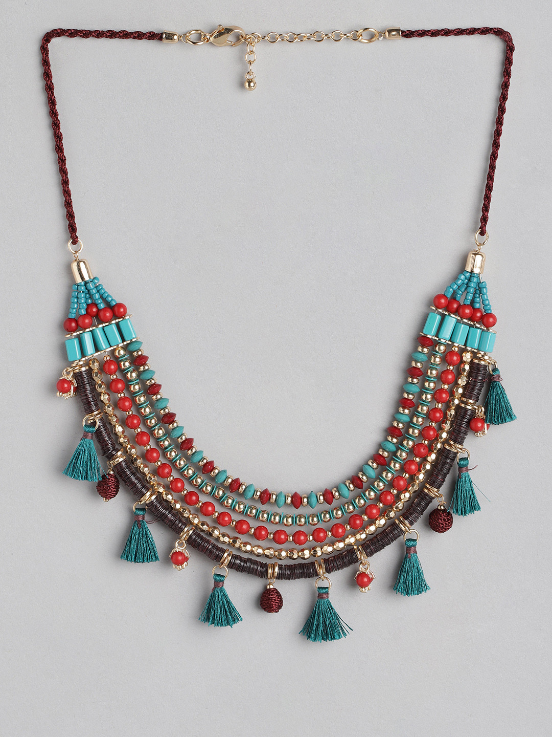 RICHEERA Silver-Plated Pom-Pom Necklace