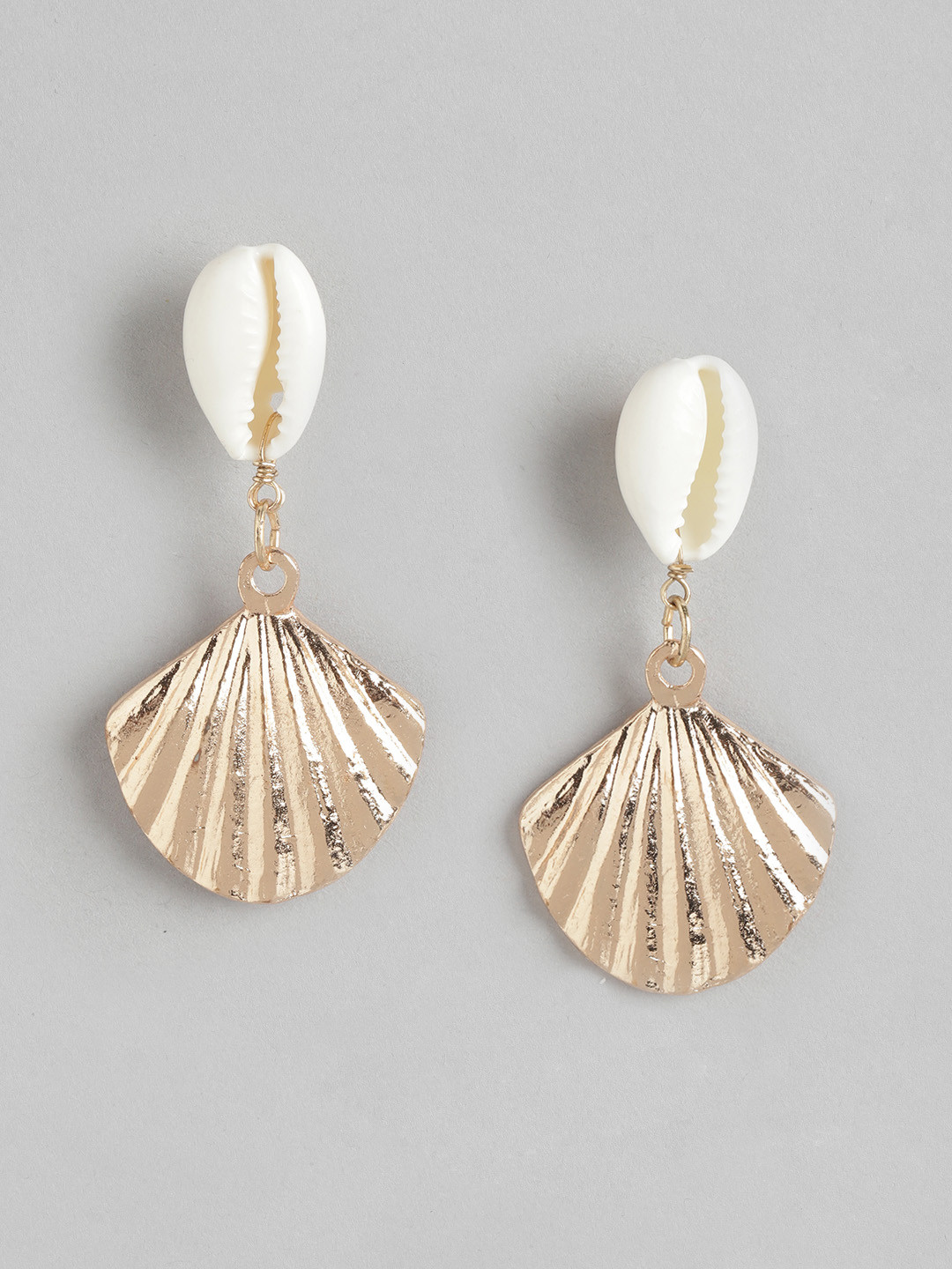 RICHEERA Rose Gold-Plated Quirky Artificial Beads Drop Earrings