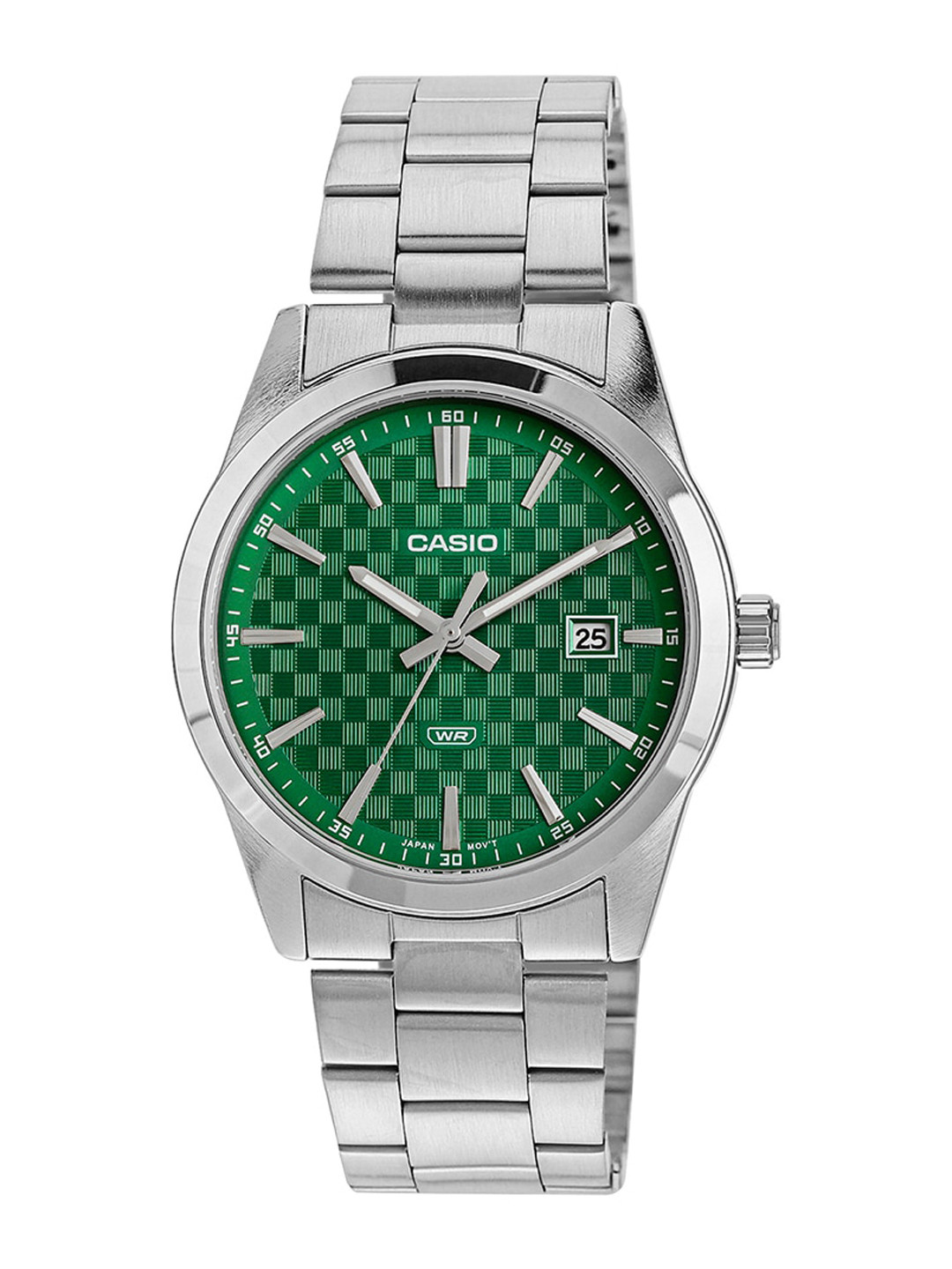 CASIO Men Patterned Dial & Stainless Steel Straps Analogue Watch A2243