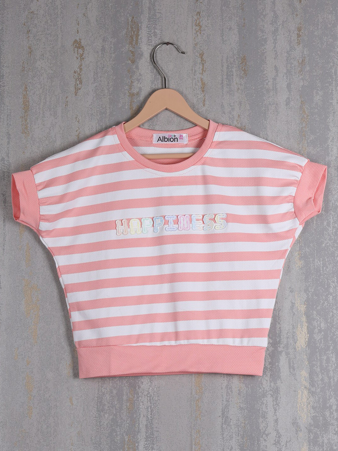 Albion By CnM Striped Extended Sleeves Boxy Top
