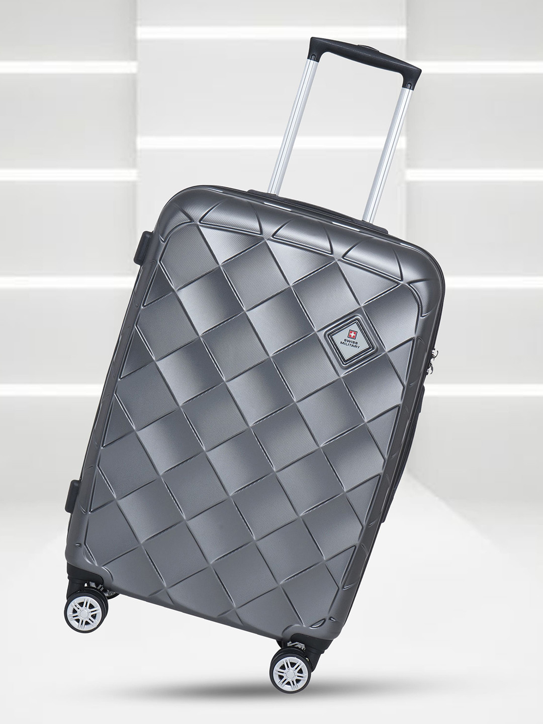 SWISS MILITARY JUPITOR Textured Hard-Sided Medium Trolley Bag