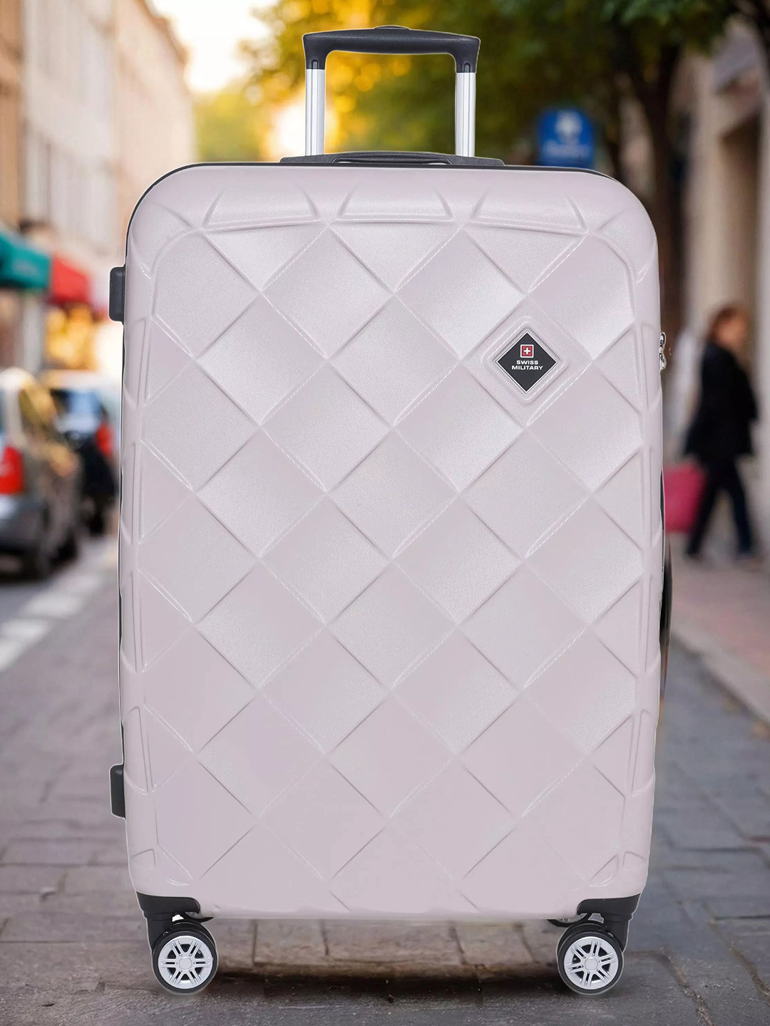 SWISS MILITARY JUPITOR Textured Hard-Sided Large Trolley Bag