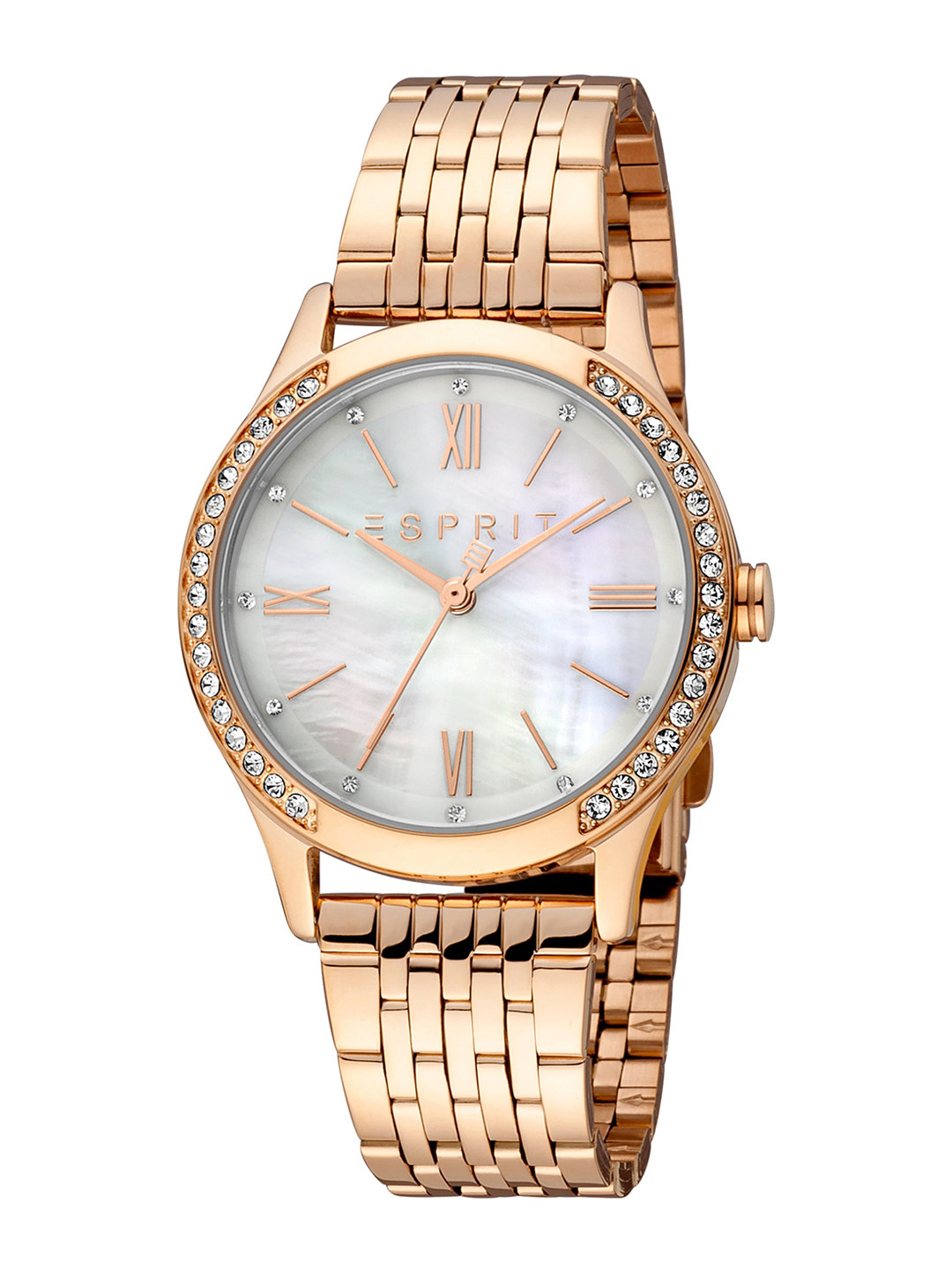 ESPRIT Women Printed Dial & Bracelet Style Straps Round Analogue Watch ES1L396M0035