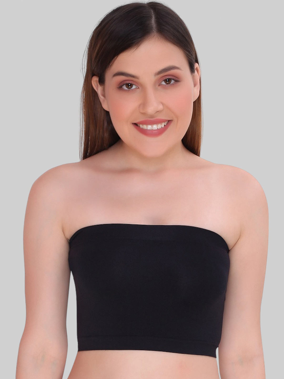 PLUMBURY Full Coverage Bandeau Bra All Day Comfort