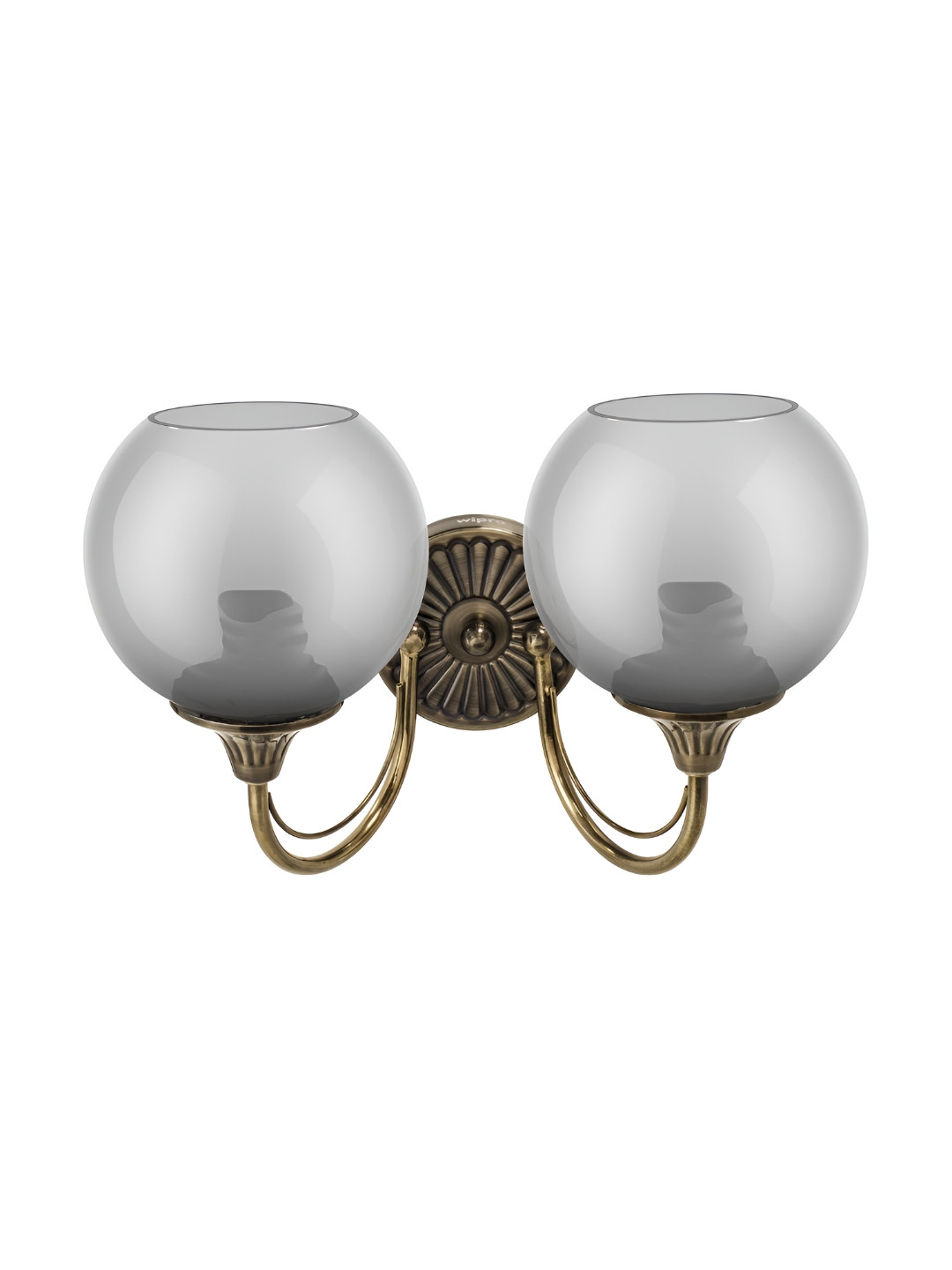 Wipro Silver-Toned & Bronze-Toned Aluminium Contemporary Spherical Shaped Wall Lamp