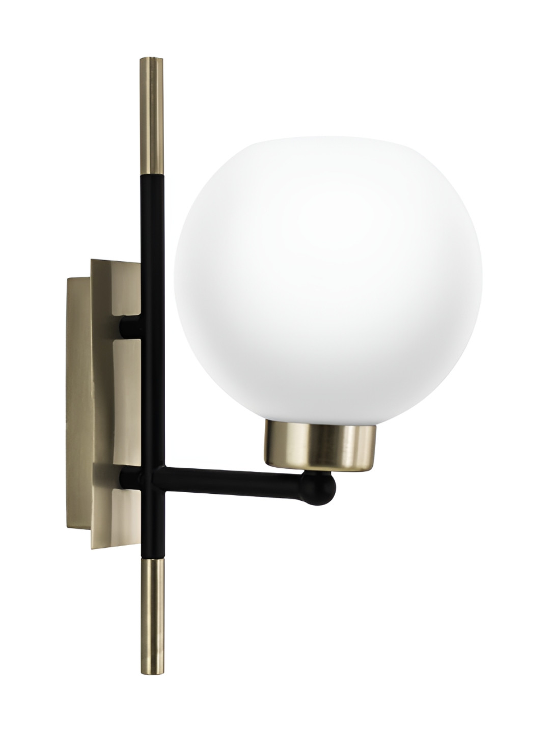 Wipro White & Gold-Toned Aluminium Contemporary Spherical Shaped Wall Lamp